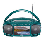 7" LCD Portable Bluetooth Boombox | TV Streaming, DVD, CD & FM Radio Stereo Speaker