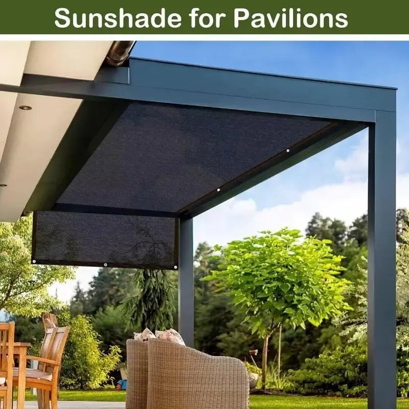 90% Blackout Sun Shade Cloth 10x13ft - Heavy-Duty UV-Resistant Mesh Net with Grommets