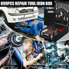 899-Piece Tool Set with Wheeled 4-Tier Aluminum Storage Case, Complete Home & Mechanical Repair Hand Tool Kit