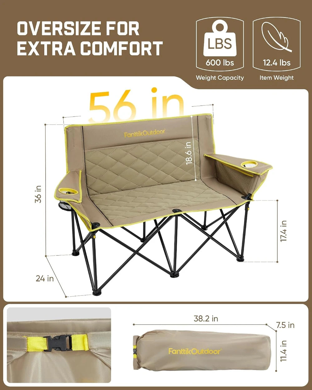 Zeta L11 Duo Pro Double Camping Chair
