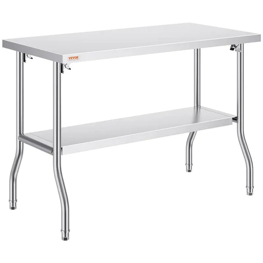 Folding Stainless Steel Prep Table