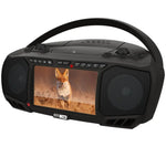 7" LCD Portable Bluetooth Boombox | TV Streaming, DVD, CD & FM Radio Stereo Speaker