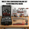 899-Piece Tool Set with Wheeled 4-Tier Aluminum Storage Case, Complete Home & Mechanical Repair Hand Tool Kit