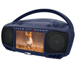 7" LCD Portable Bluetooth Boombox | TV Streaming, DVD, CD & FM Radio Stereo Speaker