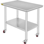 Stainless Steel Mobile Prep Table