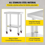 Stainless Steel Mobile Prep Table