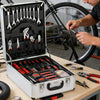 899-Piece Tool Set with Wheeled 4-Tier Aluminum Storage Case, Complete Home & Mechanical Repair Hand Tool Kit