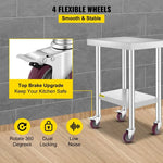 Stainless Steel Mobile Prep Table