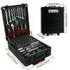 899-Piece Tool Set with Wheeled 4-Tier Aluminum Storage Case, Complete Home & Mechanical Repair Hand Tool Kit