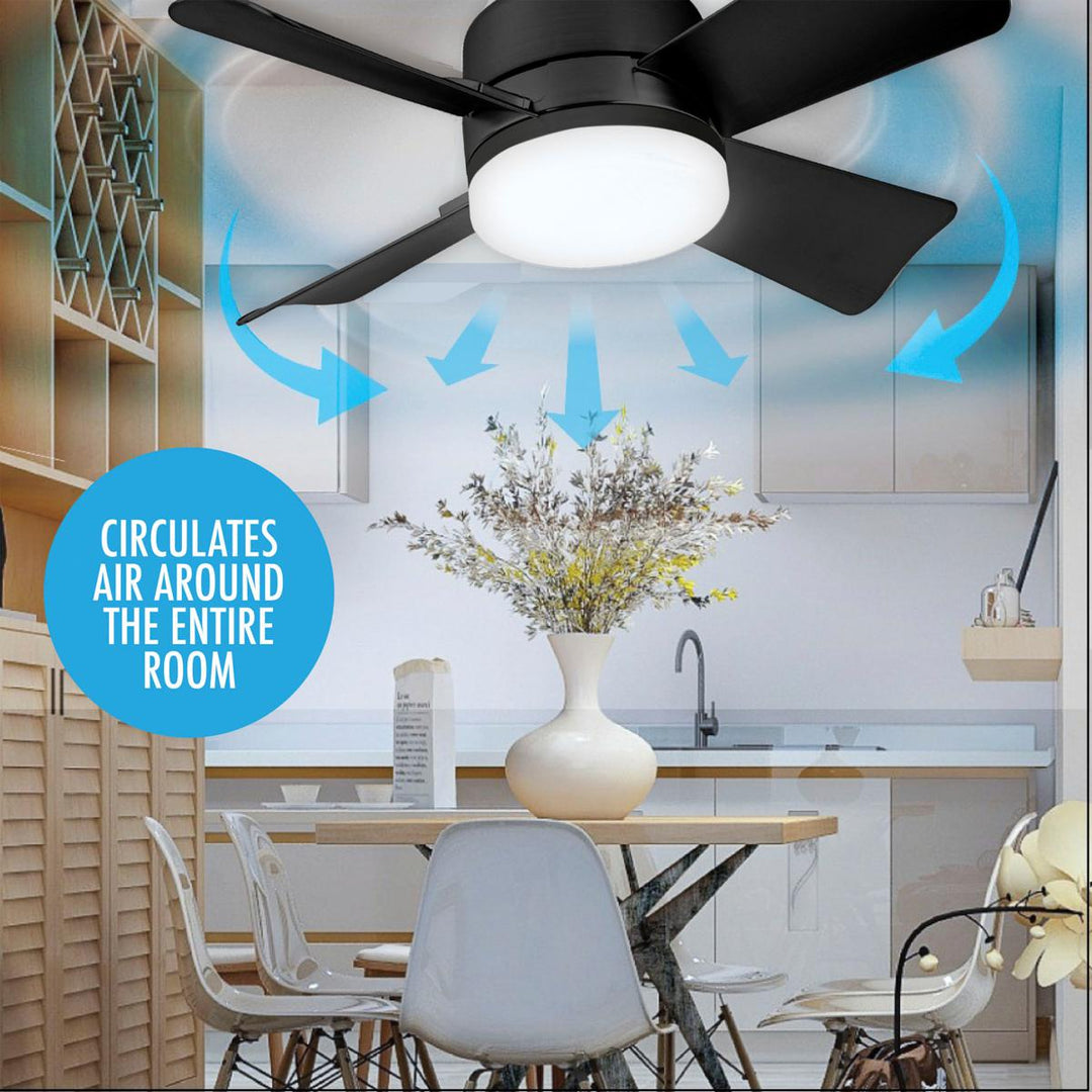 🏆LAST DAY SALE 50% OFF🔥 40W LED Ceiling Fan Light – 20.5” Ultra-Quiet with Remote 🎯 | E27 + FREE B22 Adapter 🔌 | For Bedroom 😴, Kitchen 👩‍🍳 & Garage 🛠️ – UK Ready! 🇬🇧