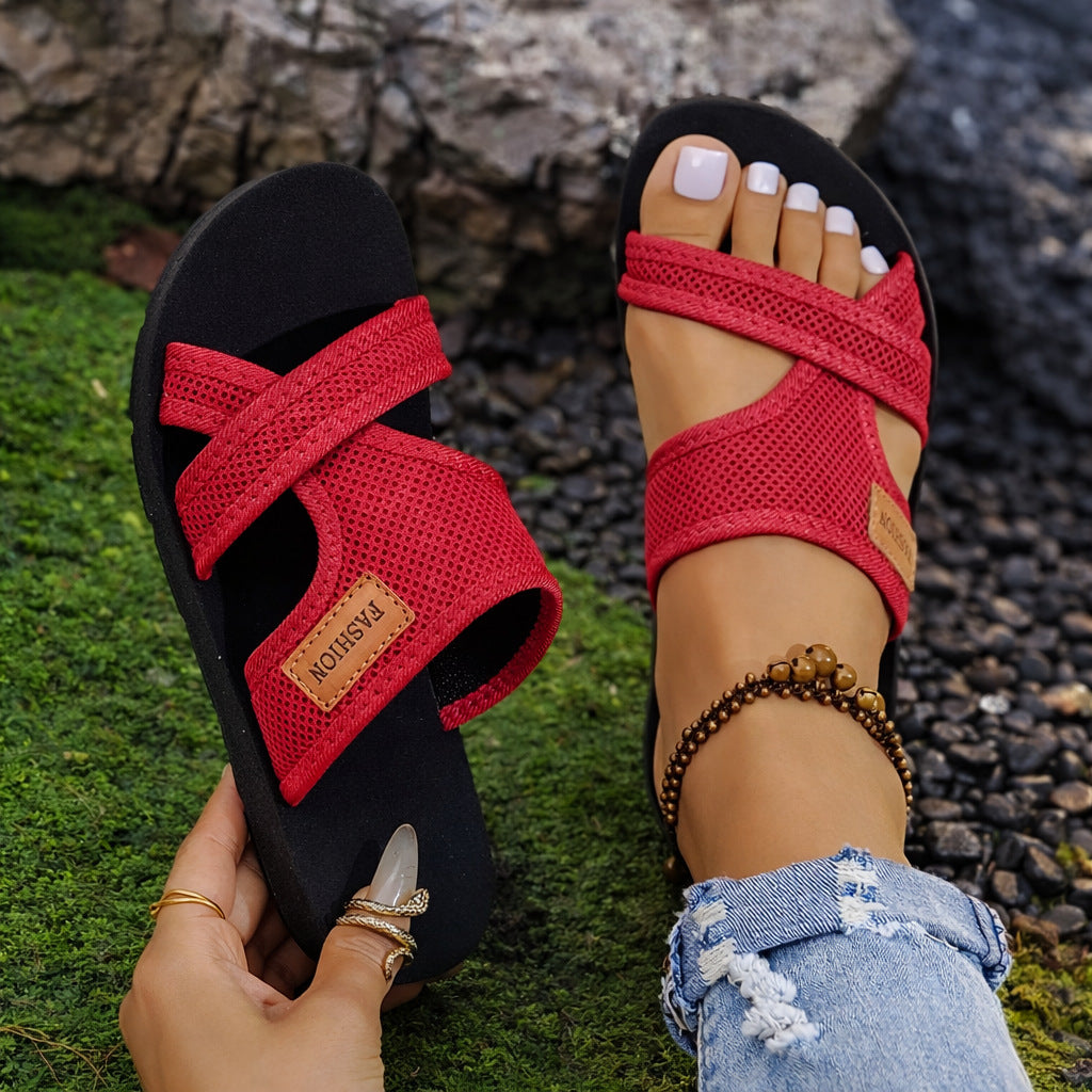 🎁 50% OFF NOW! 💥 Women's Stylish Crossband Slide Sandals – 2026 New Arrivals – Comfortable, lightweight & perfect for summer days, beach or casual wear ☀️