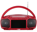 7" LCD Portable Bluetooth Boombox | TV Streaming, DVD, CD & FM Radio Stereo Speaker