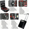 899-Piece Tool Set with Wheeled 4-Tier Aluminum Storage Case, Complete Home & Mechanical Repair Hand Tool Kit