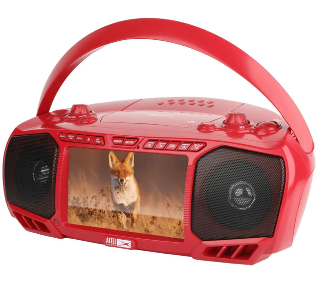 7" LCD Portable Bluetooth Boombox | TV Streaming, DVD, CD & FM Radio Stereo Speaker