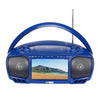 7" LCD Portable Bluetooth Boombox | TV Streaming, DVD, CD & FM Radio Stereo Speaker