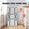 Foldable Commercial Stainless Steel Prep Table 48×24×34 Inch, Heavy Duty 300 LBS Load Workstation, SUS201 Foldable Kitchen Work Table with Storage Shelf for Restaurant & Catering