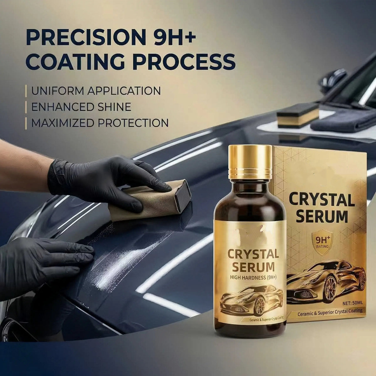 💎Crystal Serum – 9h Professional Ceramic Coating For Car Paint, Gloss & Protection