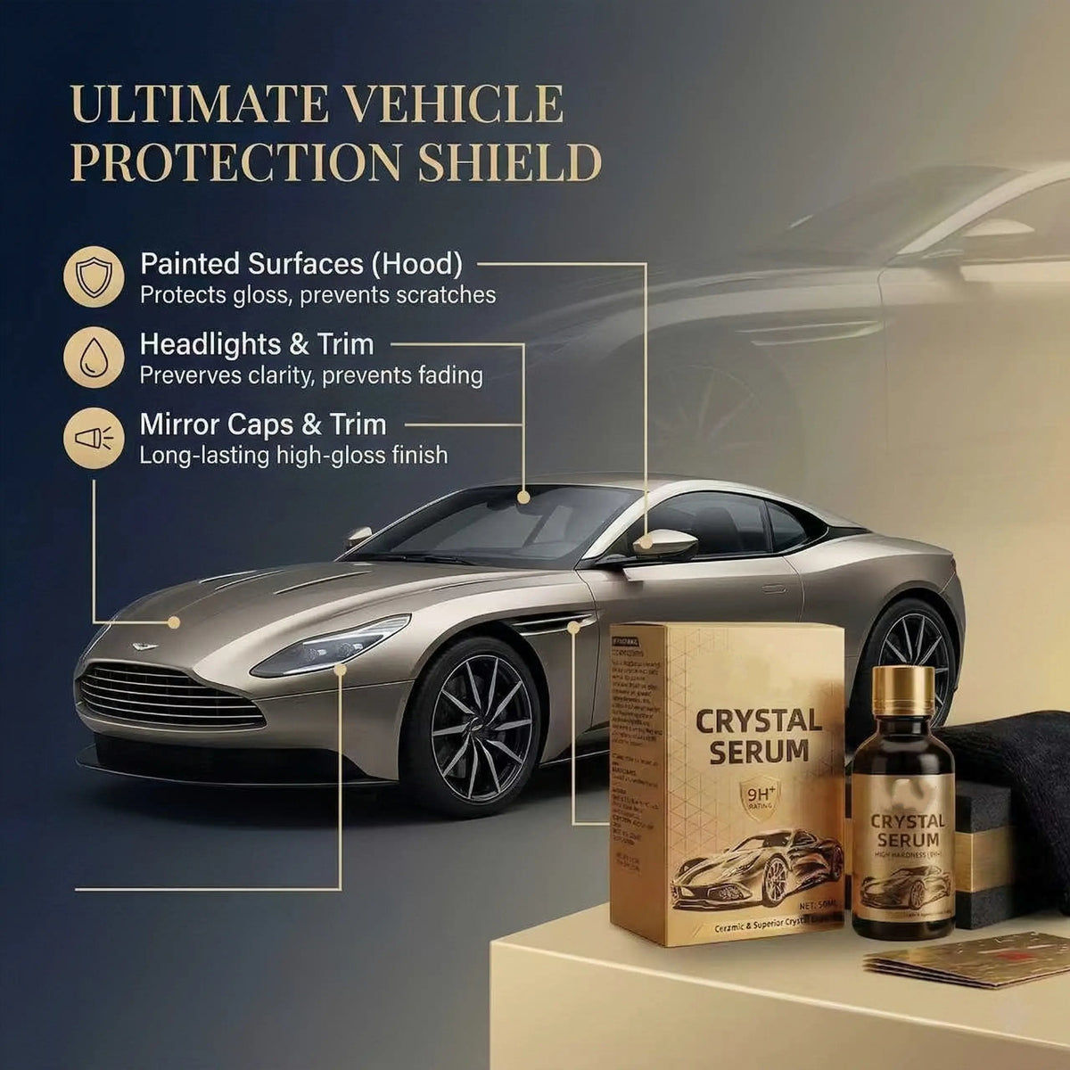 💎Crystal Serum – 9h Professional Ceramic Coating For Car Paint, Gloss & Protection
