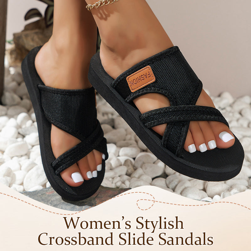 🎁 50% OFF NOW! 💥 Women's Stylish Crossband Slide Sandals – 2026 New Arrivals – Comfortable, lightweight & perfect for summer days, beach or casual wear ☀️